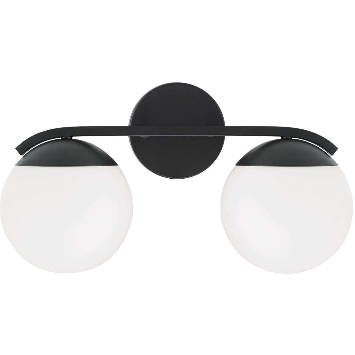 Oliver 2 Light 17 inch Matte Black Vanity Light Wall Light