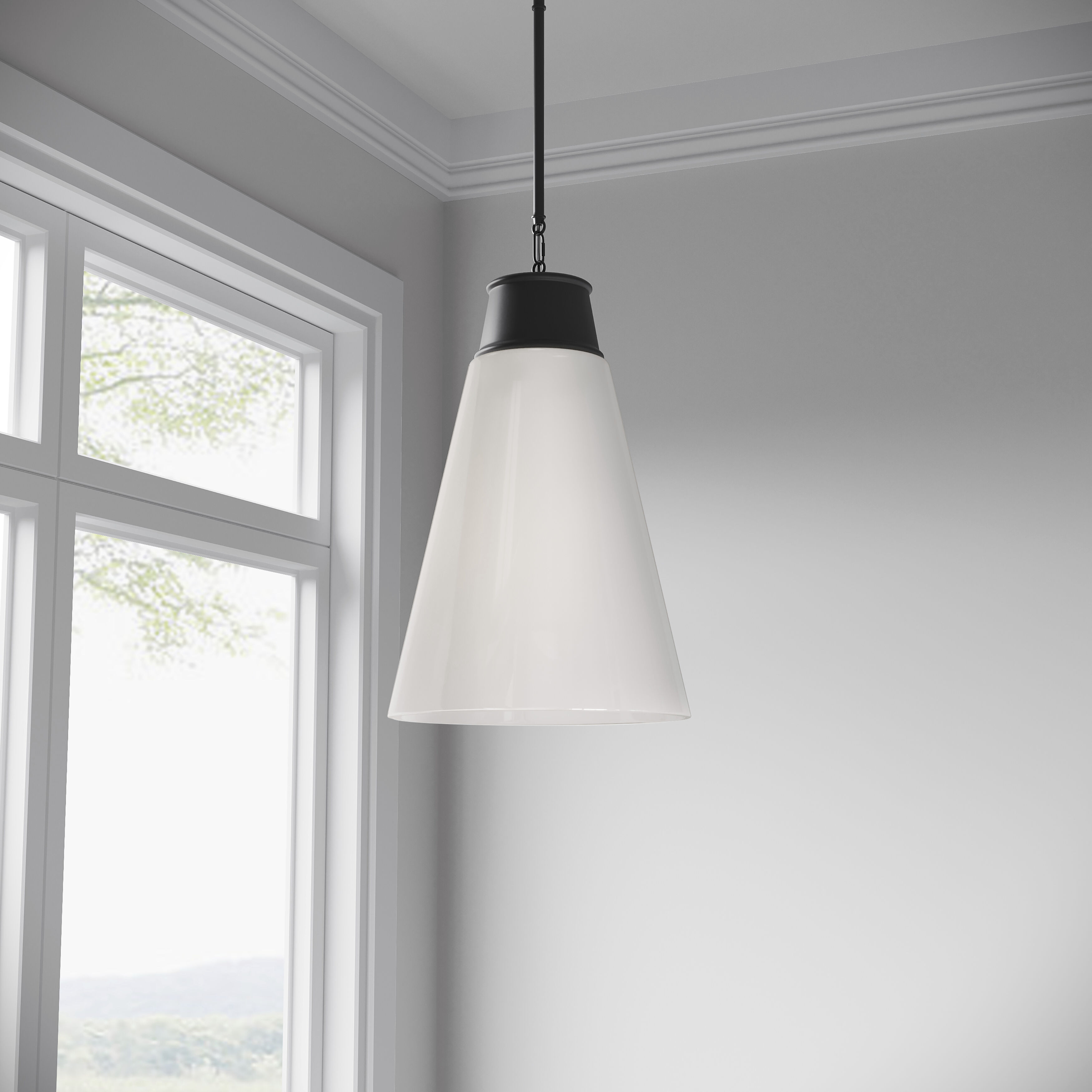 Bellaryn 1 Light 11.25 inch Matte Black Pendant Ceiling Light