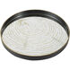 Wood Black and Gold and Mirror Tray