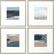 Abstract Turquoise and Blue and Brown and White Framed Art