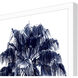 Palm Tree Blue Blue and White Framed Art