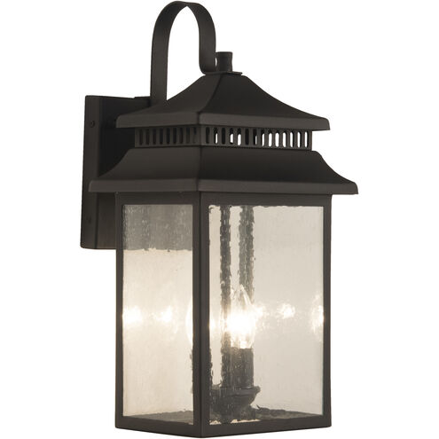 Crossbend 3 Light 20 inch Textured Black Outdoor Wall Mount in Textured Matte Black