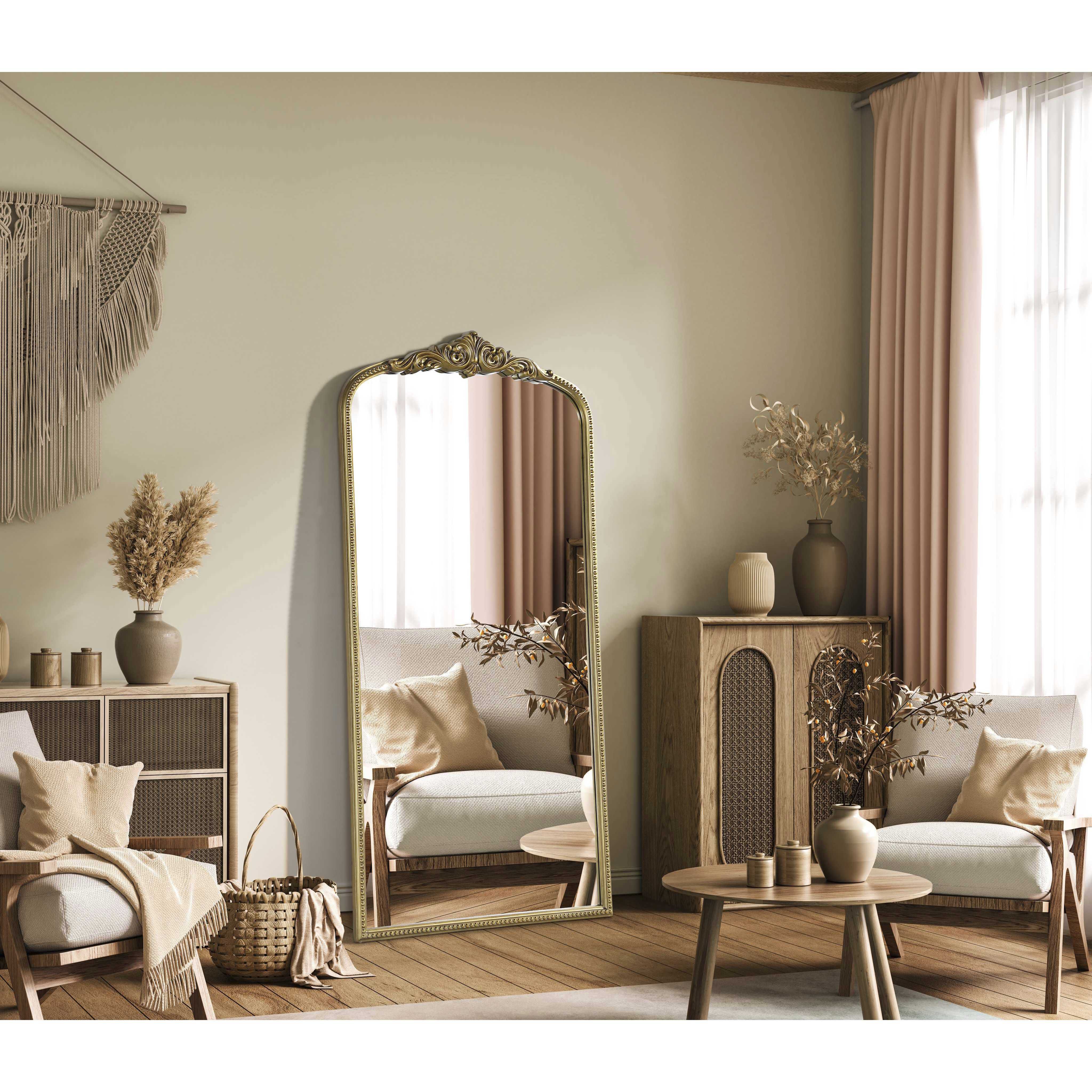 Naomi 72 X 36 inch Antique Brass Mirror