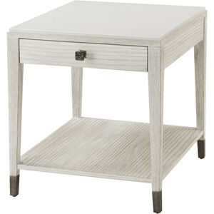 Breeze 26 X 24 inch Sea Salt with Dark Sterling Side Table, One Drawer