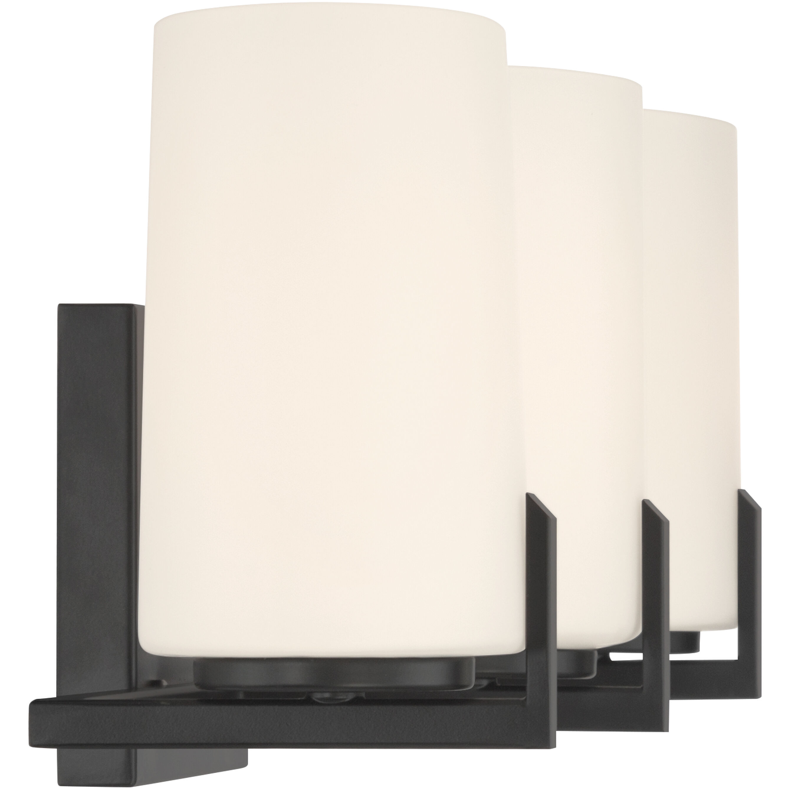 Mirelle 3 Light 25 inch Dark Matte Black Vanity Wall Light