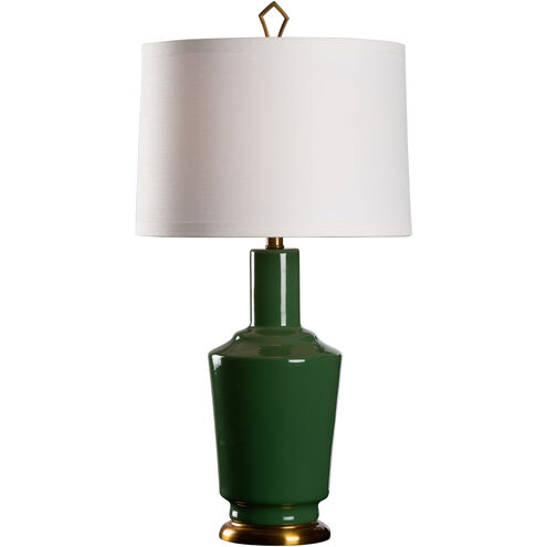 Emma 22 inch 100.00 watt Green and Gold Table Lamp Portable Light