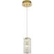 Aston 1 Light 6.5 inch Satin Gold Pendant Ceiling Light