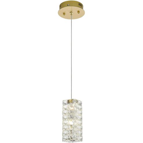 Aston 1 Light 6.5 inch Satin Gold Pendant Ceiling Light