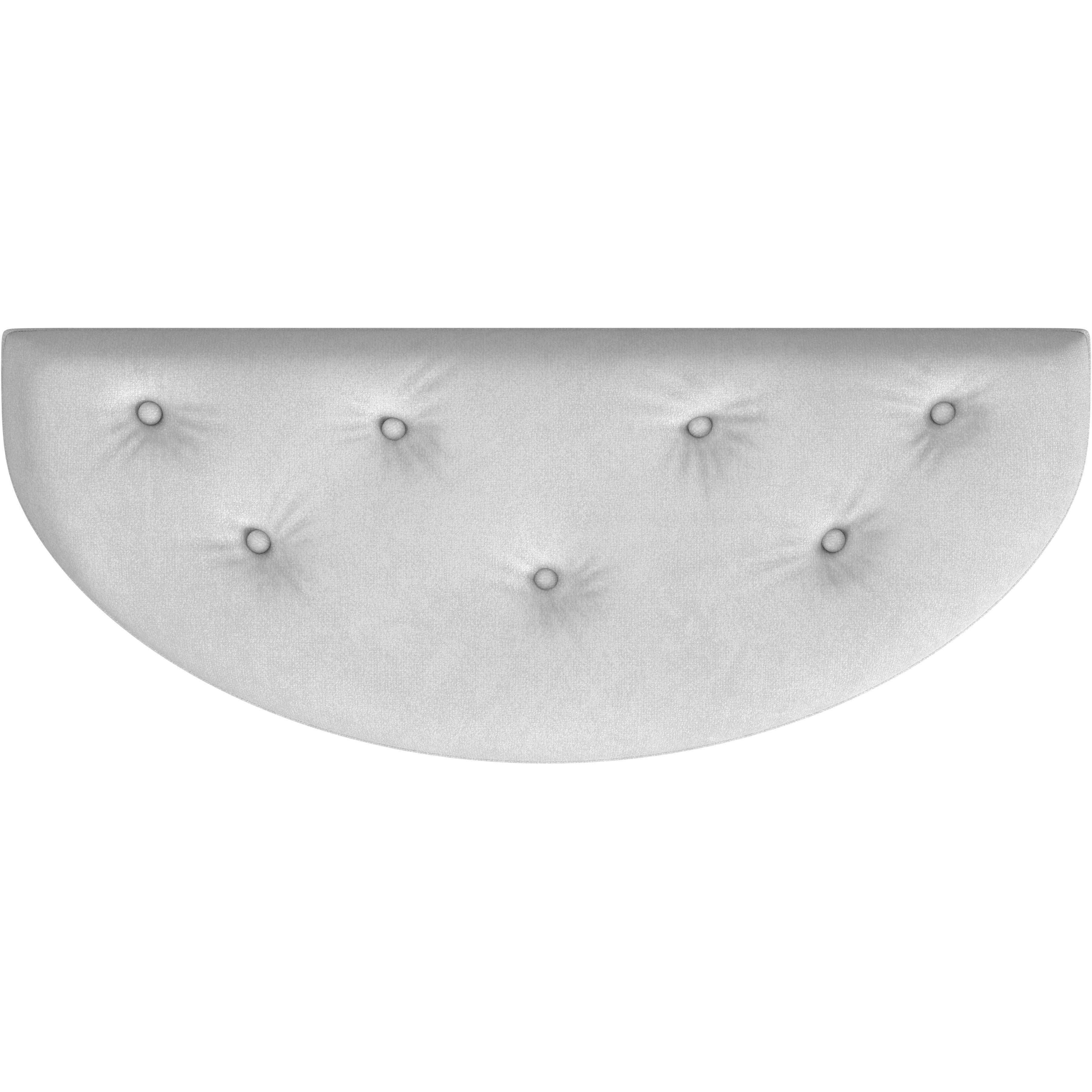 Tamara Upholstered Demilune 45"W Bench in Gray