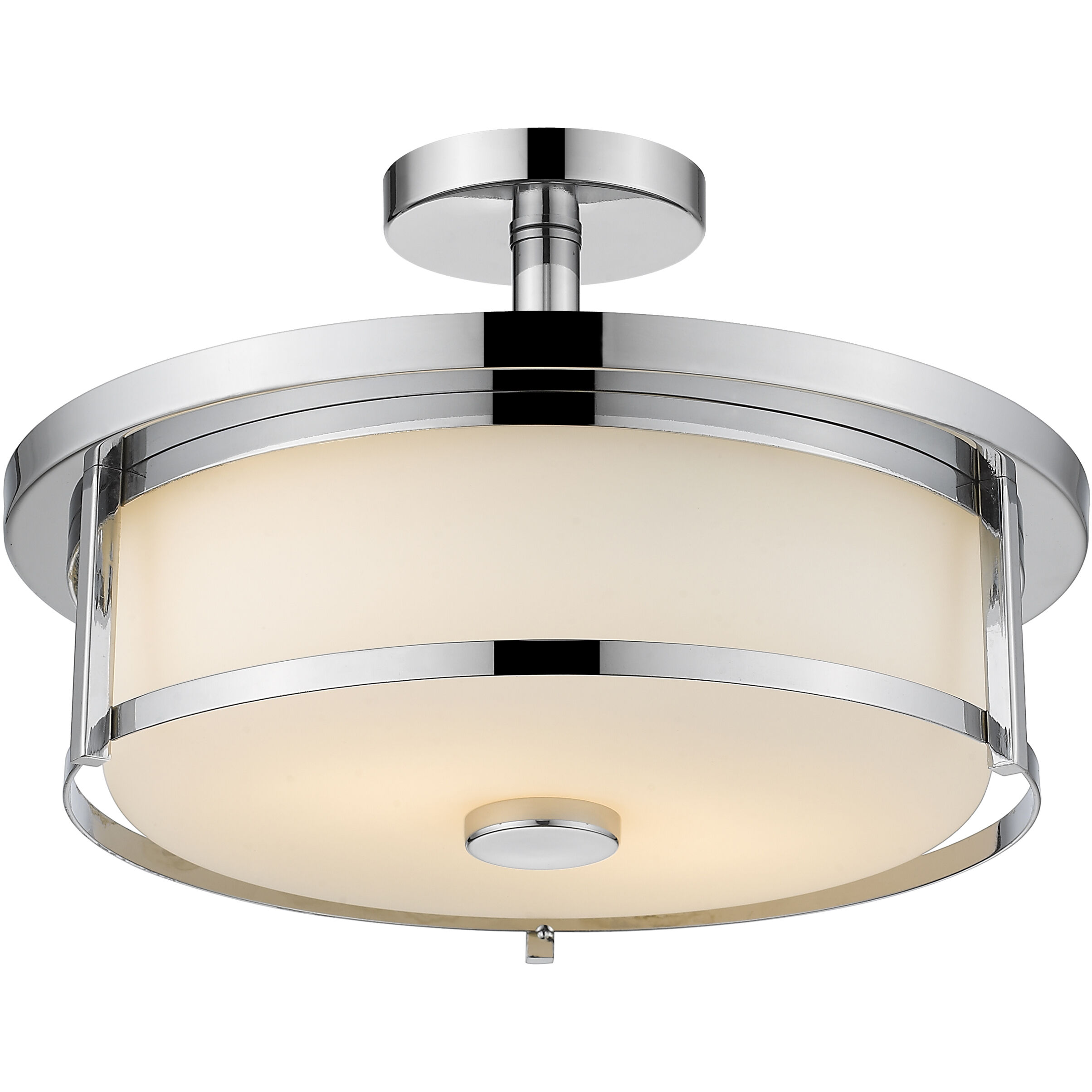 Savannah 3 Light 15.75 inch Chrome Semi Flush Mount Ceiling Light