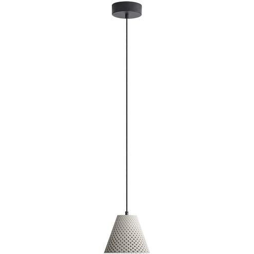 Clarus LED 7.63 inch Grey Cement Pendant Ceiling Light