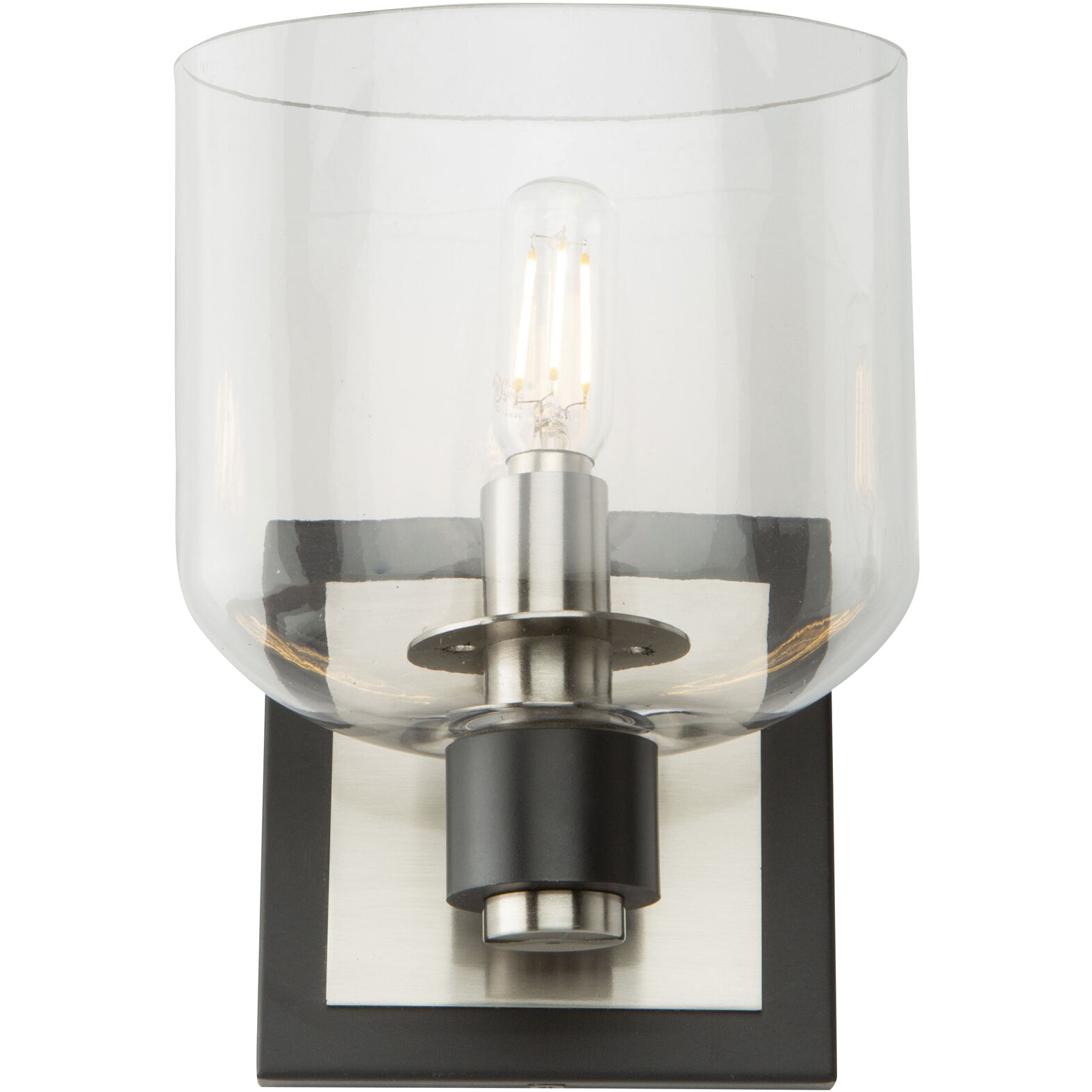 Lyndon 1 Light 5.9 inch Black and Brushed Nickel Vanity Light Wall Light