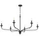 Velena 6 Light 47.25 inch Dark Matte Black Chandelier Ceiling Light