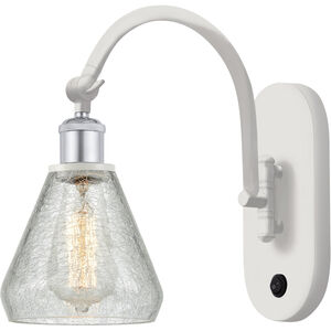 Ballston Conesus LED 6 inch White and Polished Chrome Sconce Wall Light