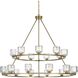Cadence 21 Light 48 inch Satin Gold Chandelier Ceiling Light