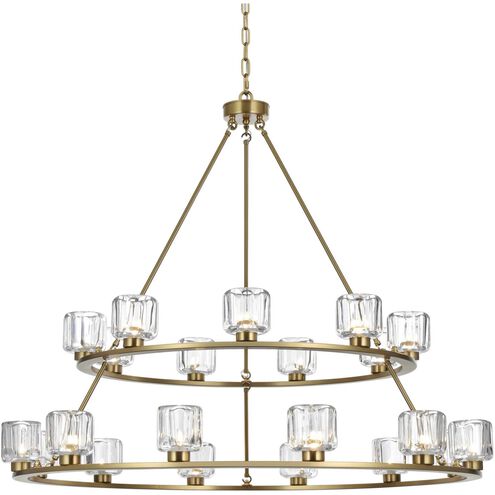 Cadence 21 Light 48 inch Satin Gold Chandelier Ceiling Light