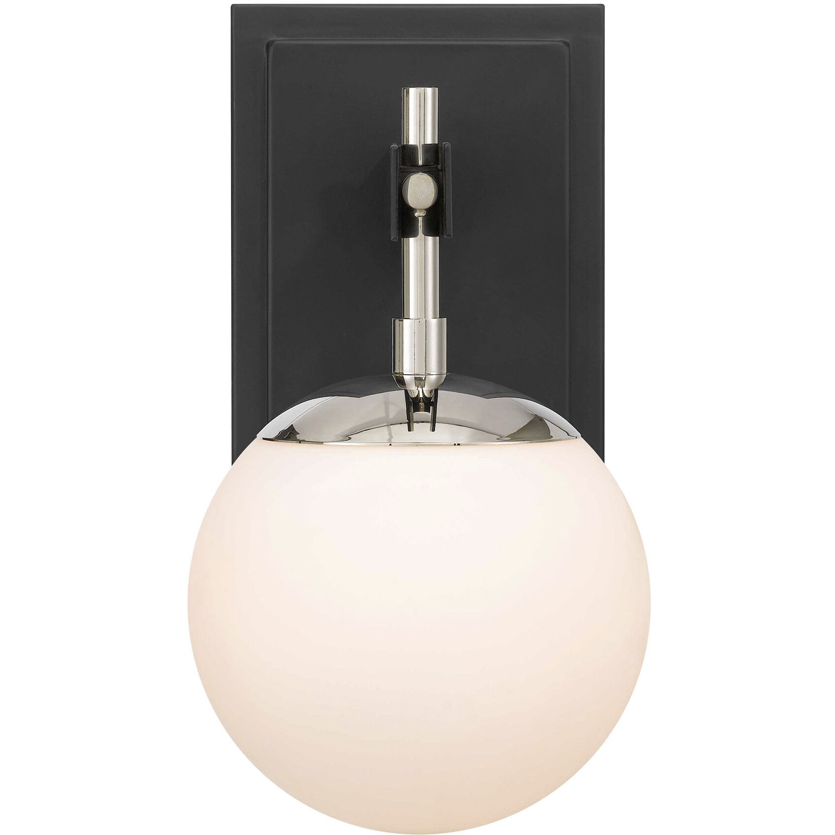 Allie 1 Light 6 inch Black/Polished Nickel Bath Vanity Light Wall Light