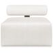 Bolster Back Java Black and Oyster White Armless Outdoor Sofa
