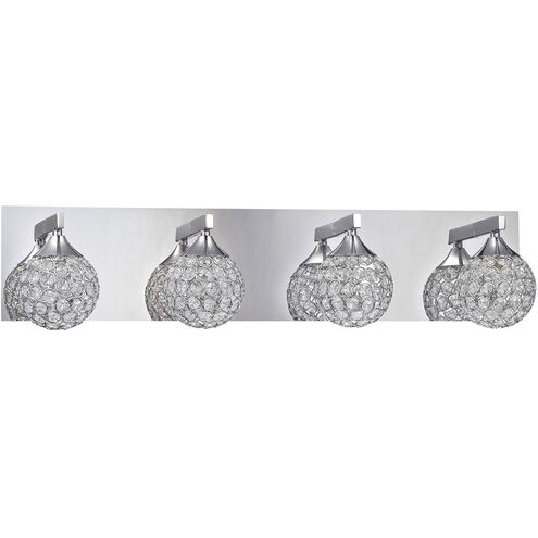Crys 8 Light 28 inch Chrome Vanity Light Wall Light in 4