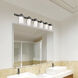 Manhattan 6 Light 47.5 inch Black Chrome with Polished Chrome Accents Vanity Sconce Wall Light in Polished Black Chrome