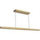 Alora Mood Dottie 48 inch Brushed Gold Linear Pendant Ceiling Light