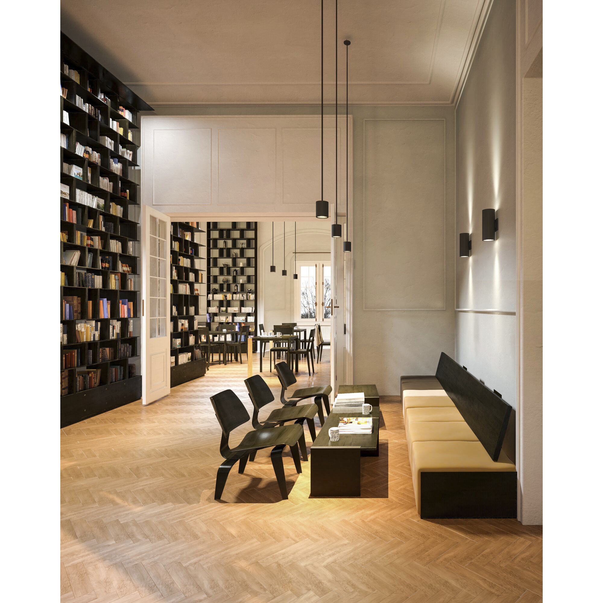 Nordic LED 10 inch Black Exterior Wall Light