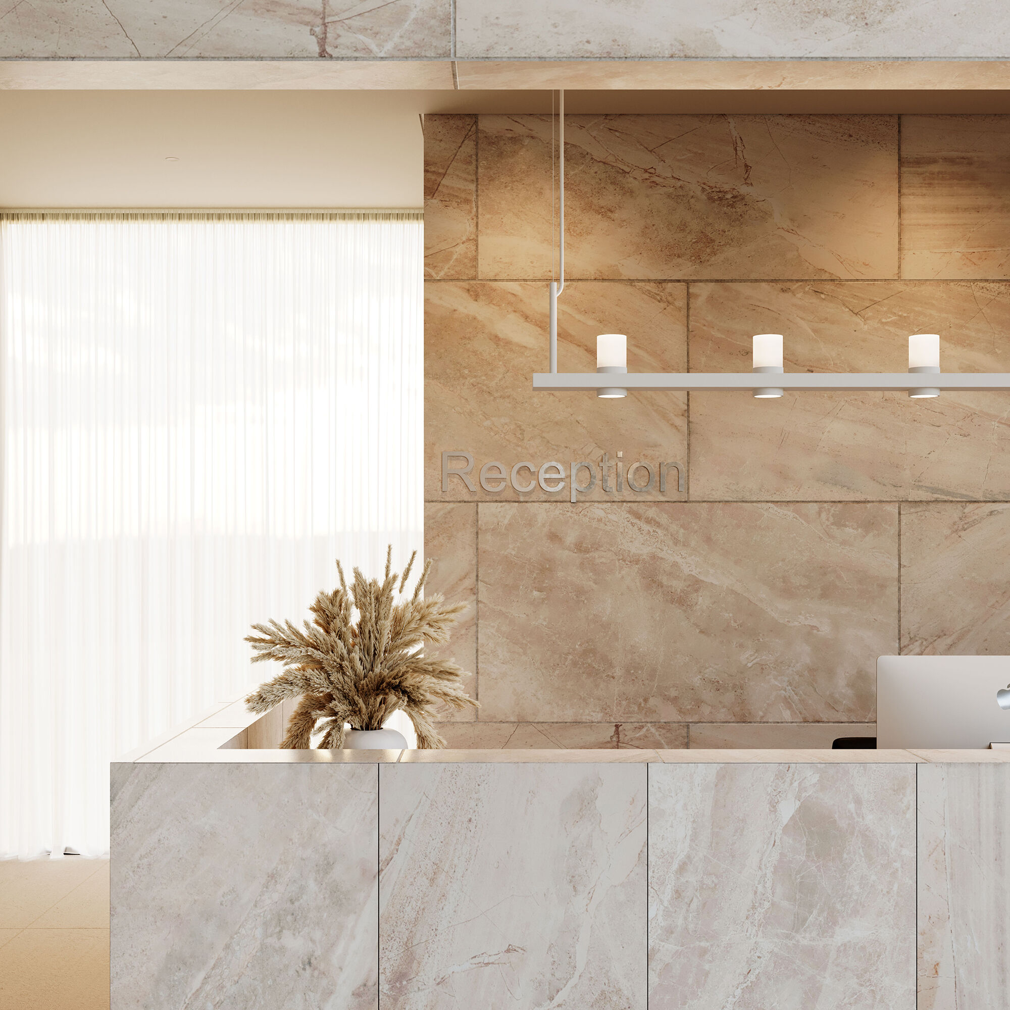 Intervals LED 96 inch Satin White Pendant Ceiling Light