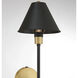 Mid-Century Modern 1 Light 8.25 inch Black with Natural Brass Accents Wall Sconce Wall Light