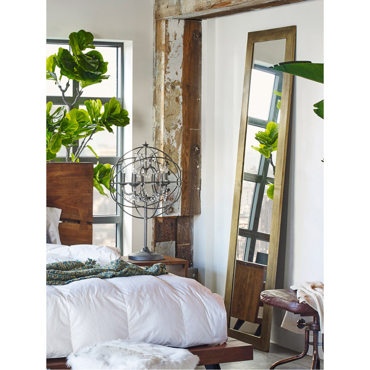 Cate 87 X 23 inch Yellow Mirror, Tall