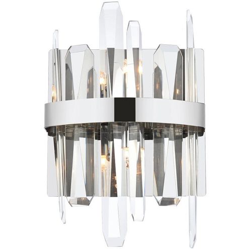 Serena 2 Light 8 inch Chrome Bath Sconce Wall Light 