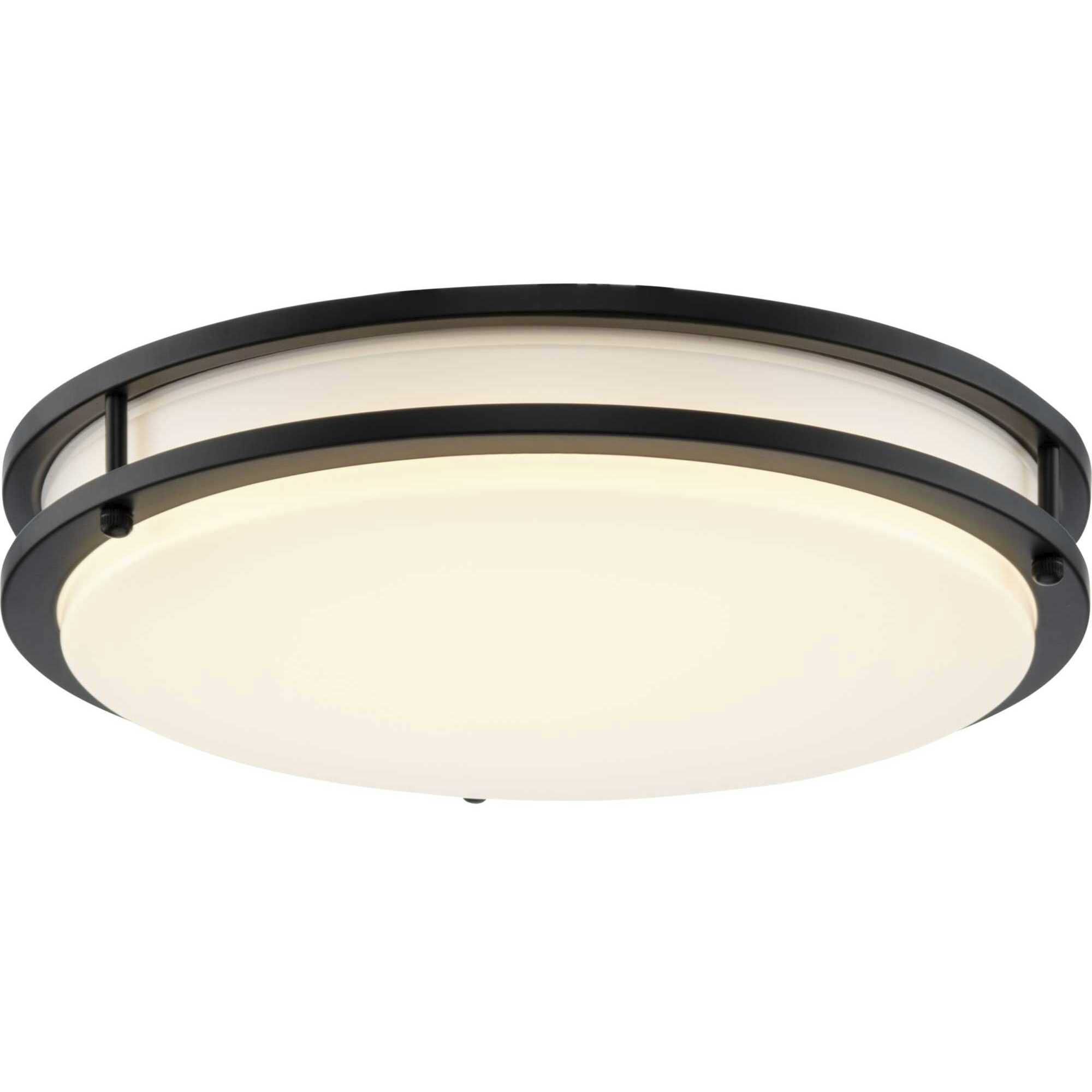 Abide LED LED 14 inch Matte Black Flush Mount Ceiling Light, Medium, Progress LED