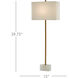 Felix 39.75 inch 100 watt Natural and Antique Brass Table Lamp Portable Light