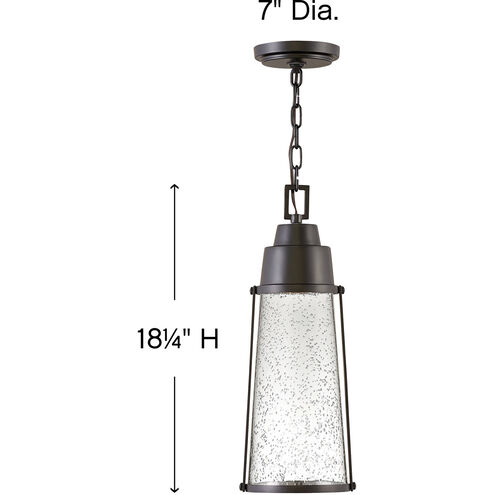 Coastal Elements Miles LED 7 inch Black Outdoor Hanging Lantern