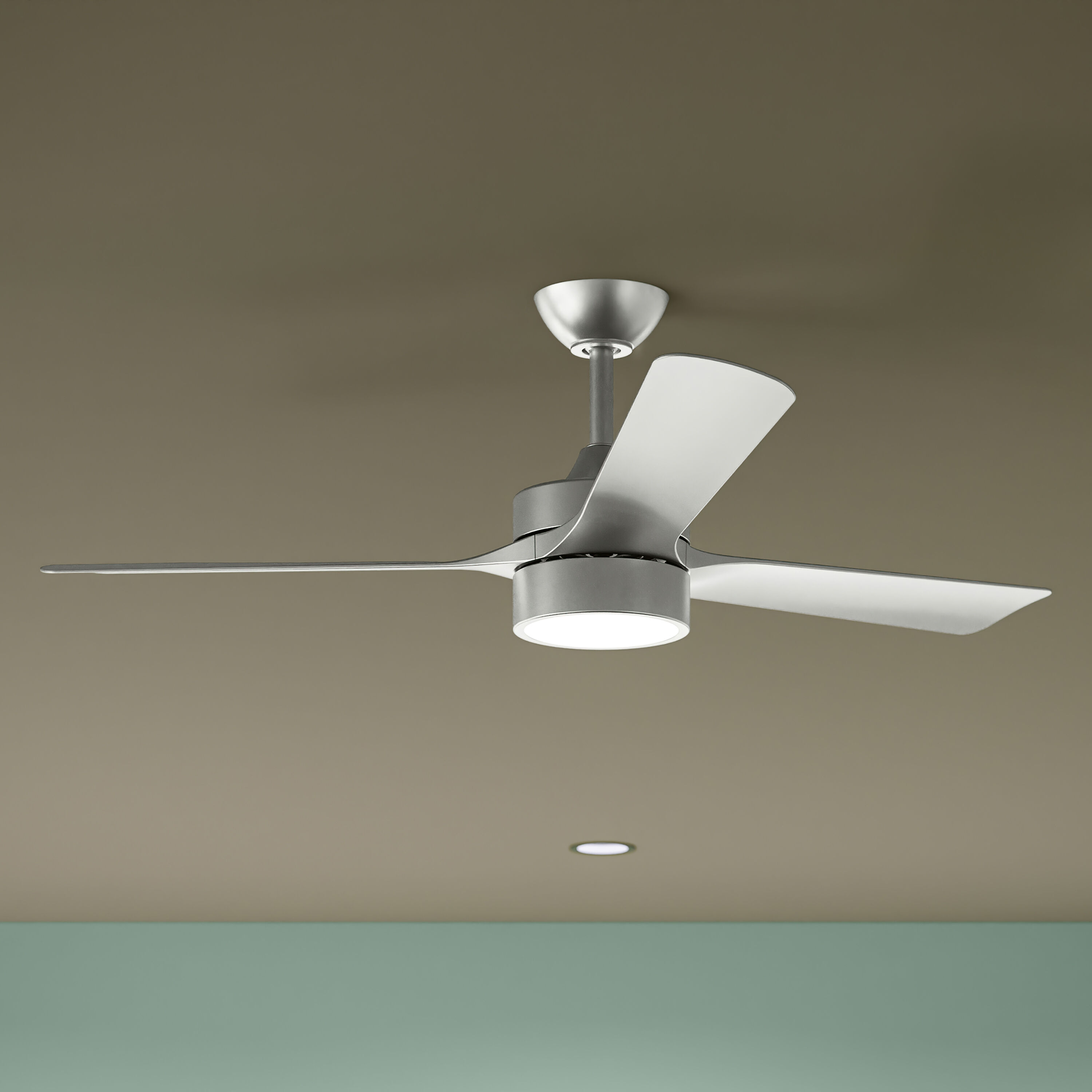 Axion II 52 inch Brushed Nickel with Silver Blades Ceiling Fans