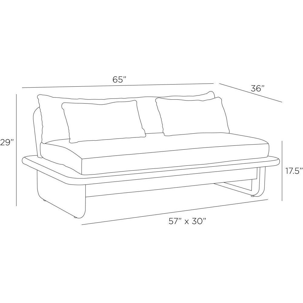 Fargo Shale and Weathered Teak Outdoor Settee