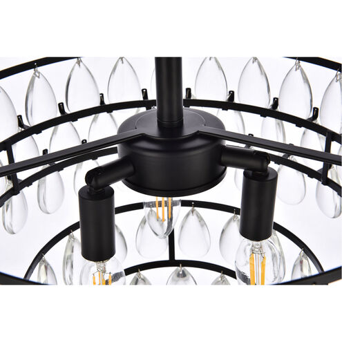 Mila 3 Light 16 inch Black Flush Mount Ceiling Light