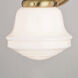 Huntley LED 24 inch Natural Brass Bathroom Light Wall Light