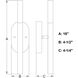 Fulton LED 4.25 inch Satin Brass ADA Wall Light