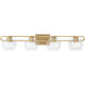 Codyn 4 Light 40 inch Satin Brass Bath Vanity Wall Light