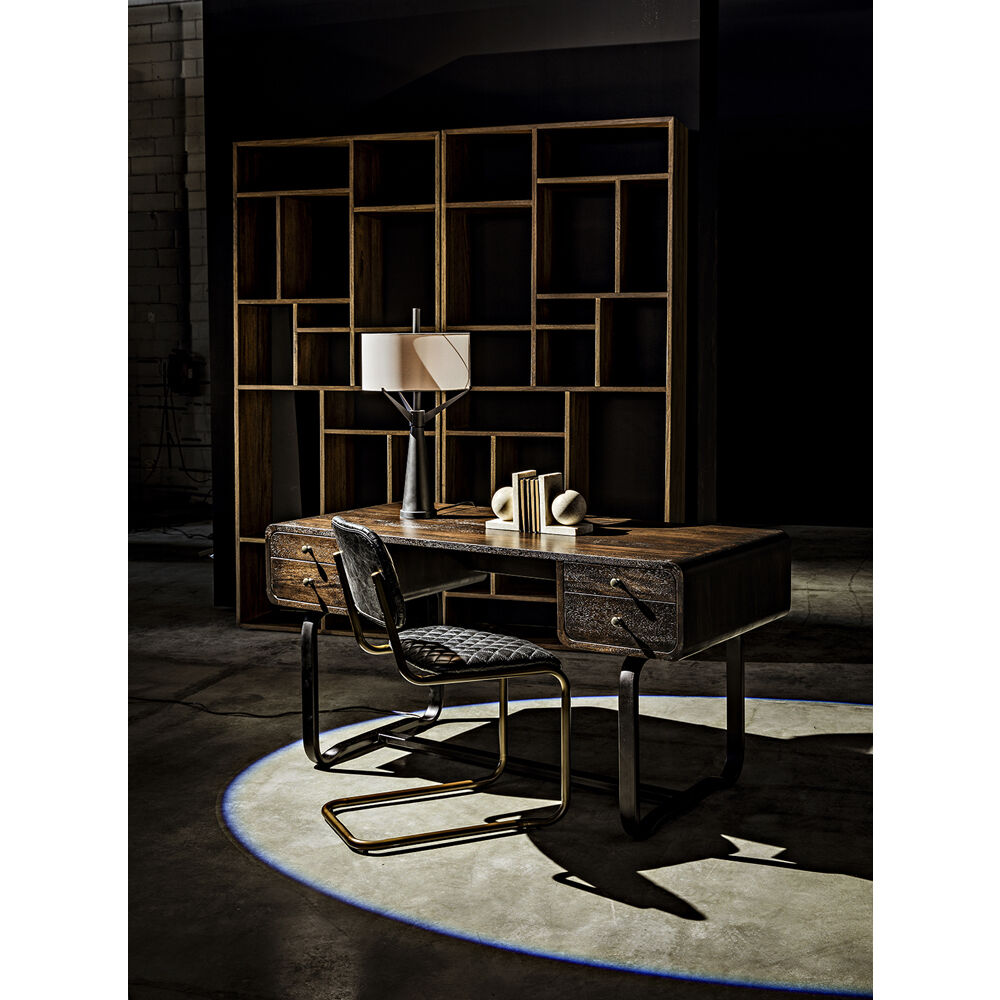 Malic 88 X 40 X 13 inch Dark Walnut Shelf