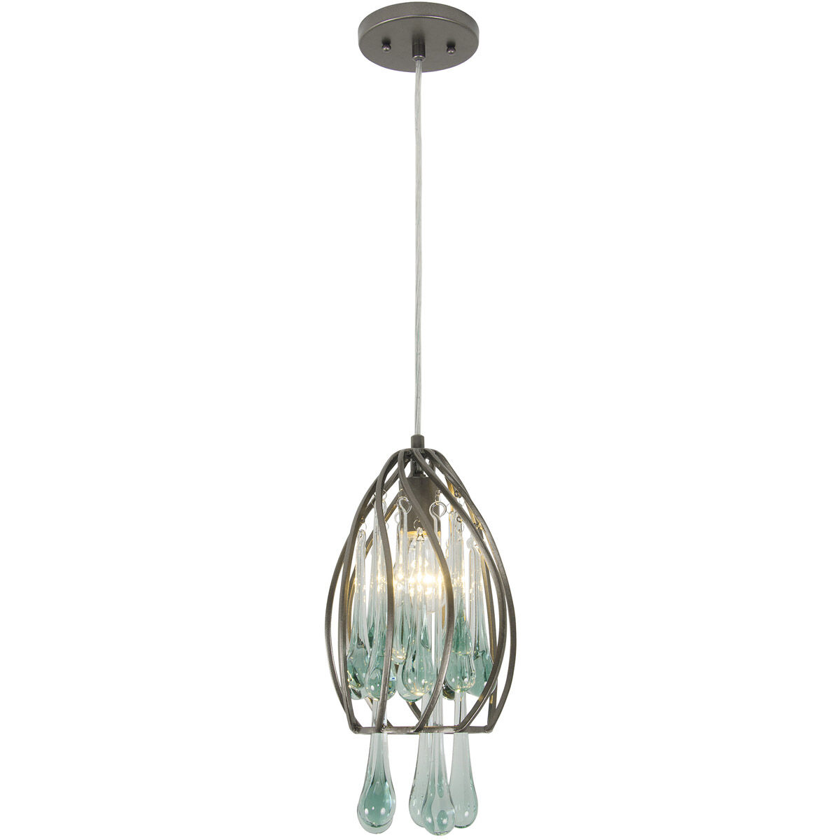 Area 51 1 Light 7 inch New Bronze Mini Pendant Ceiling Light