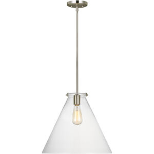 TOB by Thomas O'Brien Kate LED 16 inch Brushed Nickel Pendant Ceiling Light