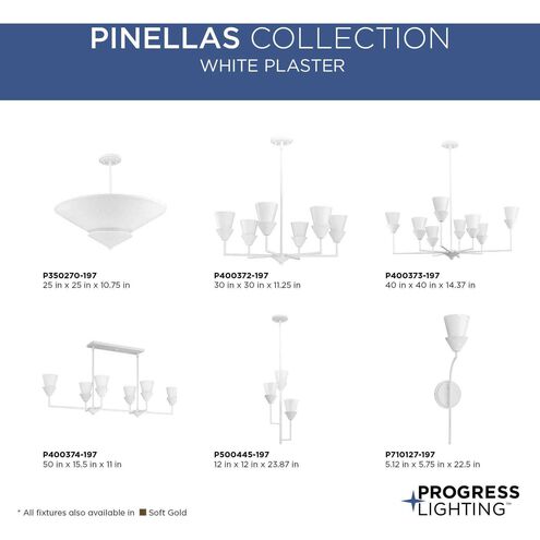 Pinellas 1 Light 5.12 inch White Plaster Wall Bracket Wall Light, Design Series