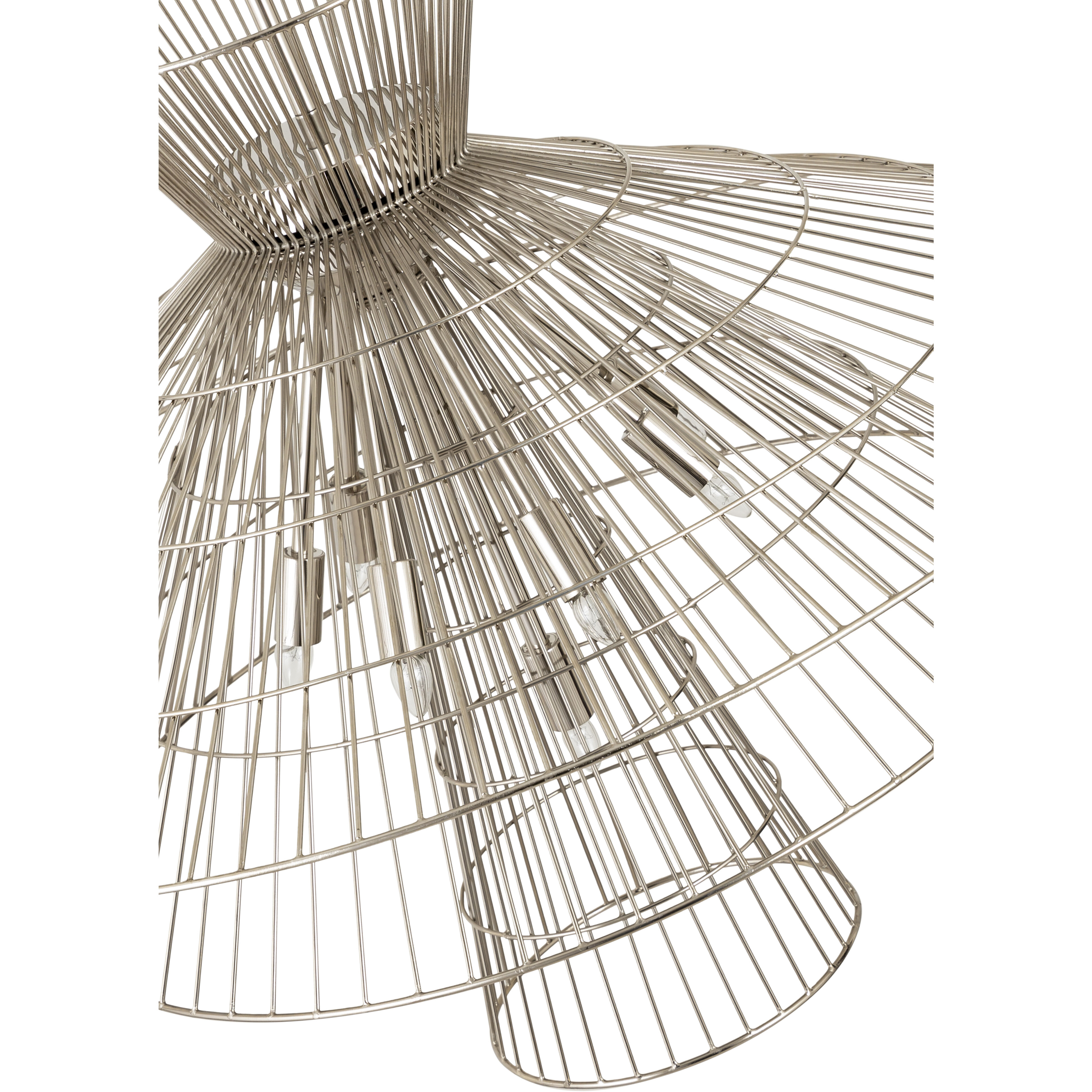 Alito 8 Light 35 inch Polished Nickel Chandelier Ceiling Light