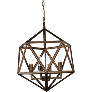 Amazon 4 Light 20 inch Antique Forged Copper Up Pendant Ceiling Light