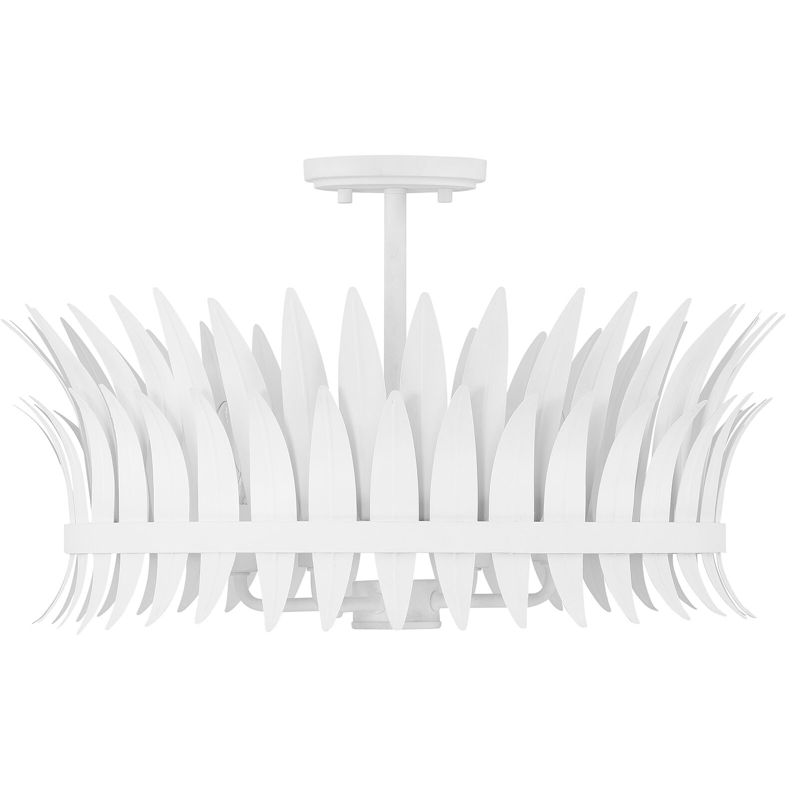 Ensley 4 Light 20 inch Bisque White Semi-Flush Ceiling Light