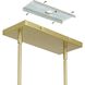 Julep LED 64 inch Brushed Gold Linear Chandelier Ceiling Light