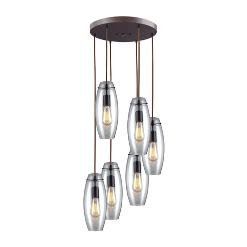 Graham Pl 6 Light 15 inch Oil Rubbed Bronze Multi Pendant Ceiling Light