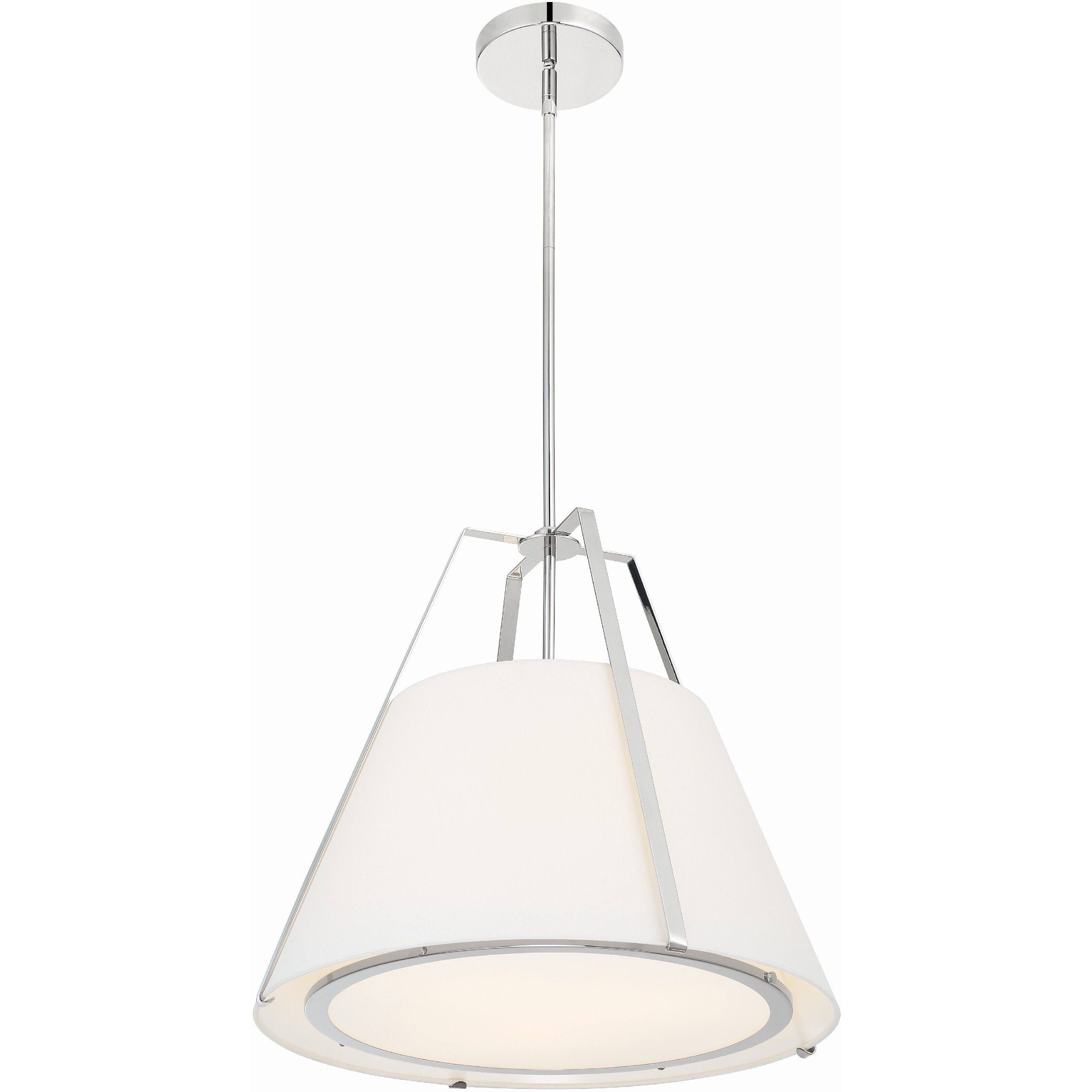 Fulton Pendant Ceiling Light in Polished Nickel