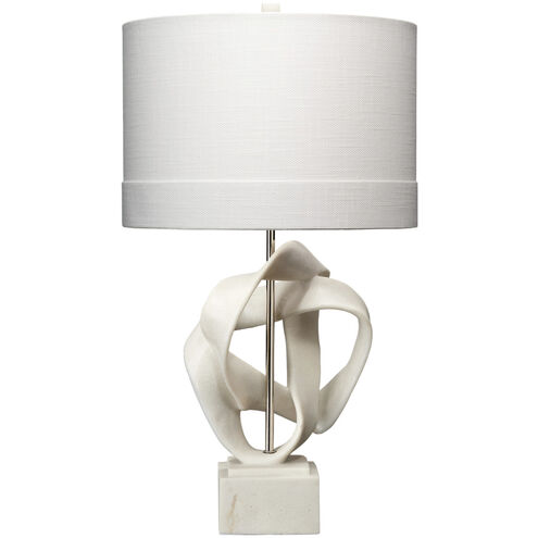 Intertwined 30.5 inch 150.00 watt White Polyresin Table Lamp Portable Light